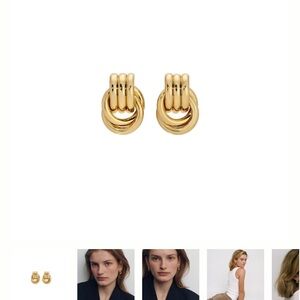 Gold Knot Design Earrings